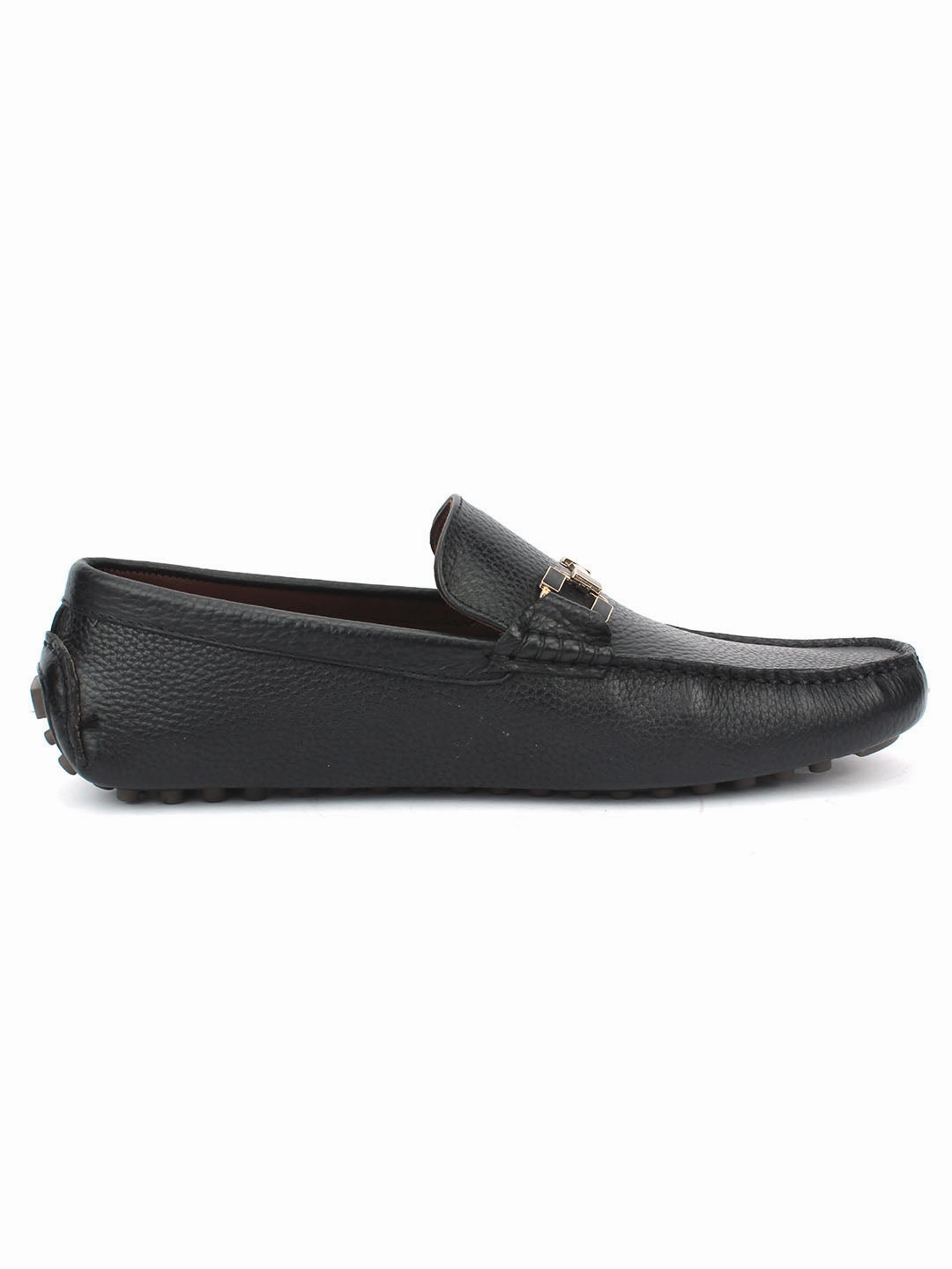 Loafers Snake Print Bingo Black Loafers with Buckle