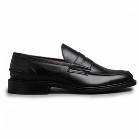 Dress Loafers Sale Tricker's James Penny Loafers - Mens Shoes - Black Calf