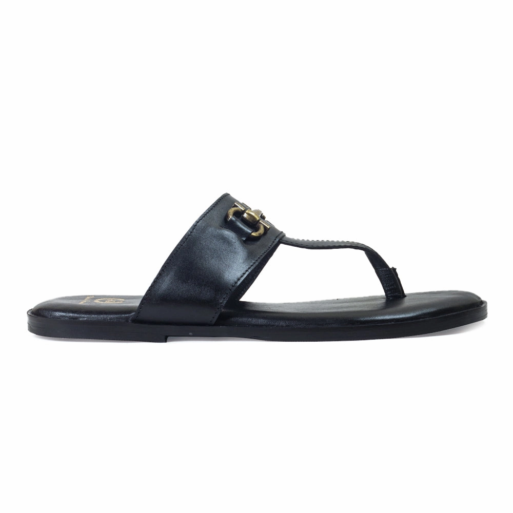 Louis Leather Slippers (Black) Kaegreel Slippers