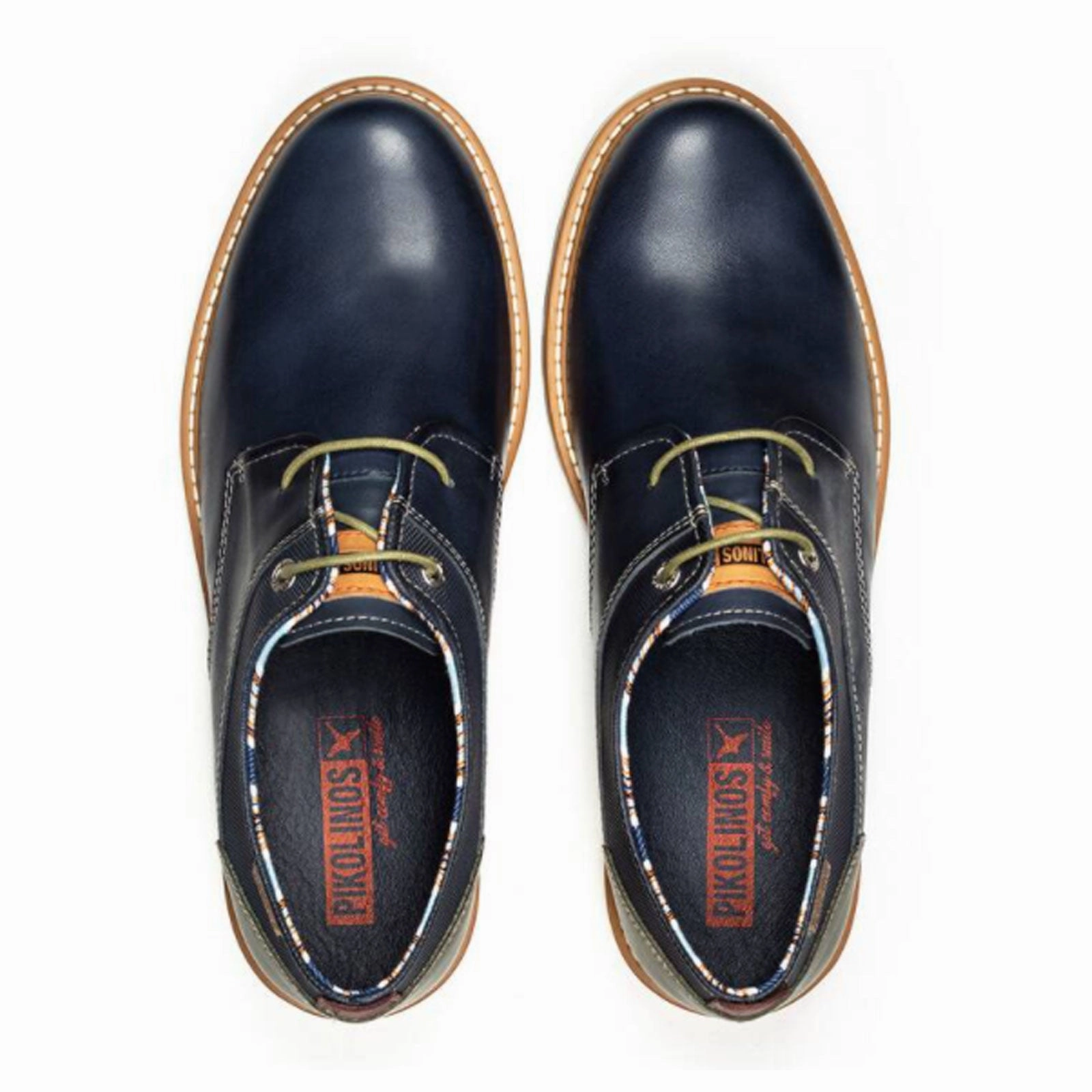 Pikolinos Berna M8J-4366 Lace Up (Men) - Blue Leather Types Of Business Casual Shoes