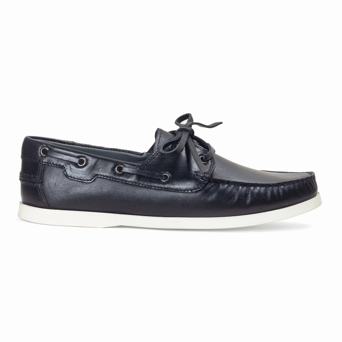 Navy Penny Loafers Lucia Yatch Leather Loafers (Black - Limited Edition)