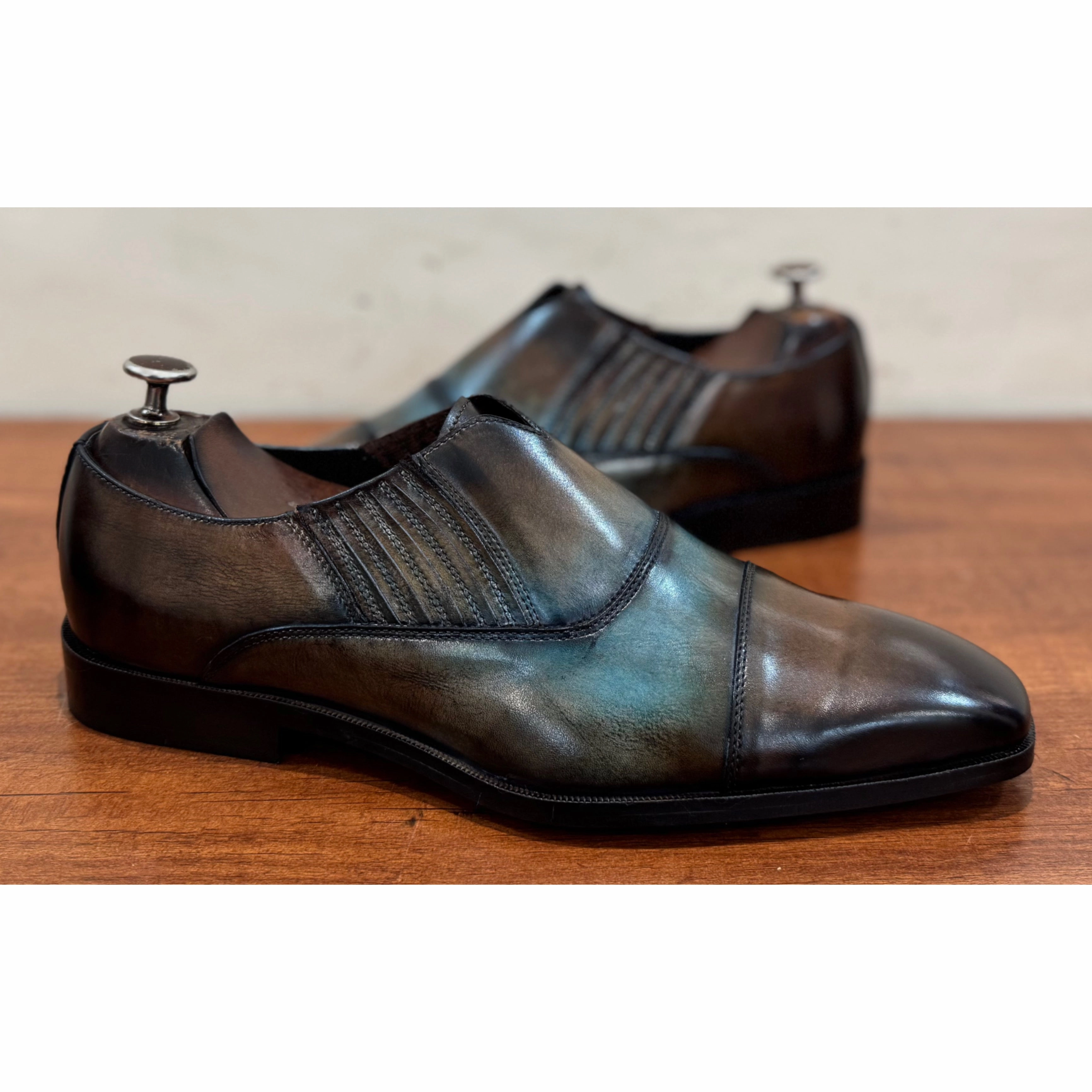 Lucifer | Hand Patina Loafers Loafers On Feet
