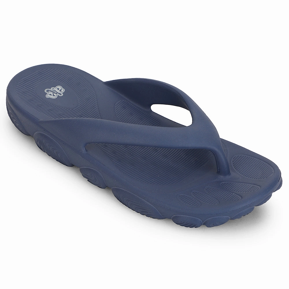 A-HA Navy Blue Casual Slipper For Men BEACHLITEM By Liberty Steel Toed Slippers