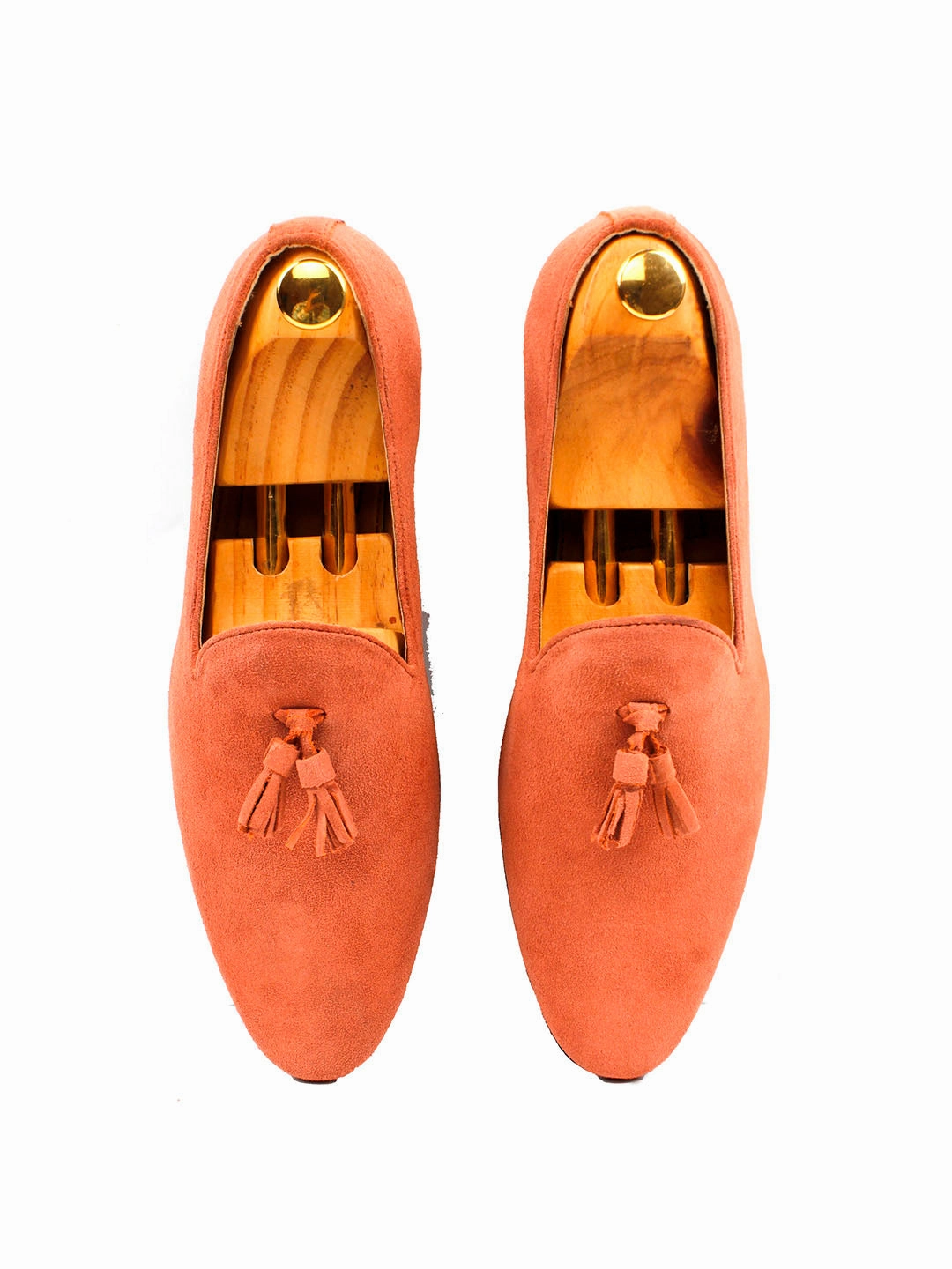 Peach Suede Leather Tassel Loafers Loafers Outfit Skirt