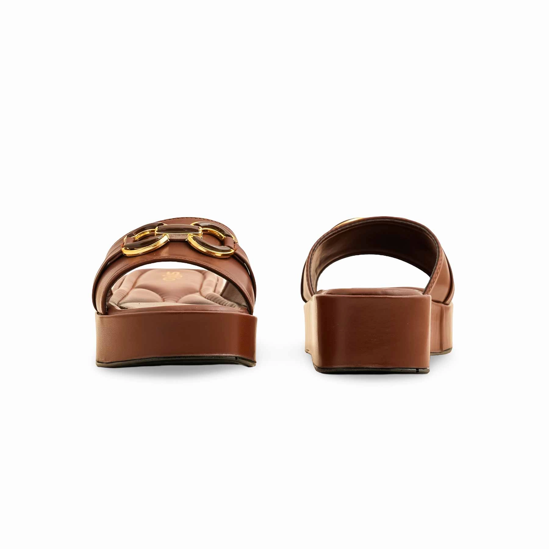 Brown Formal Slipper PU0536 Kappa Slides 222