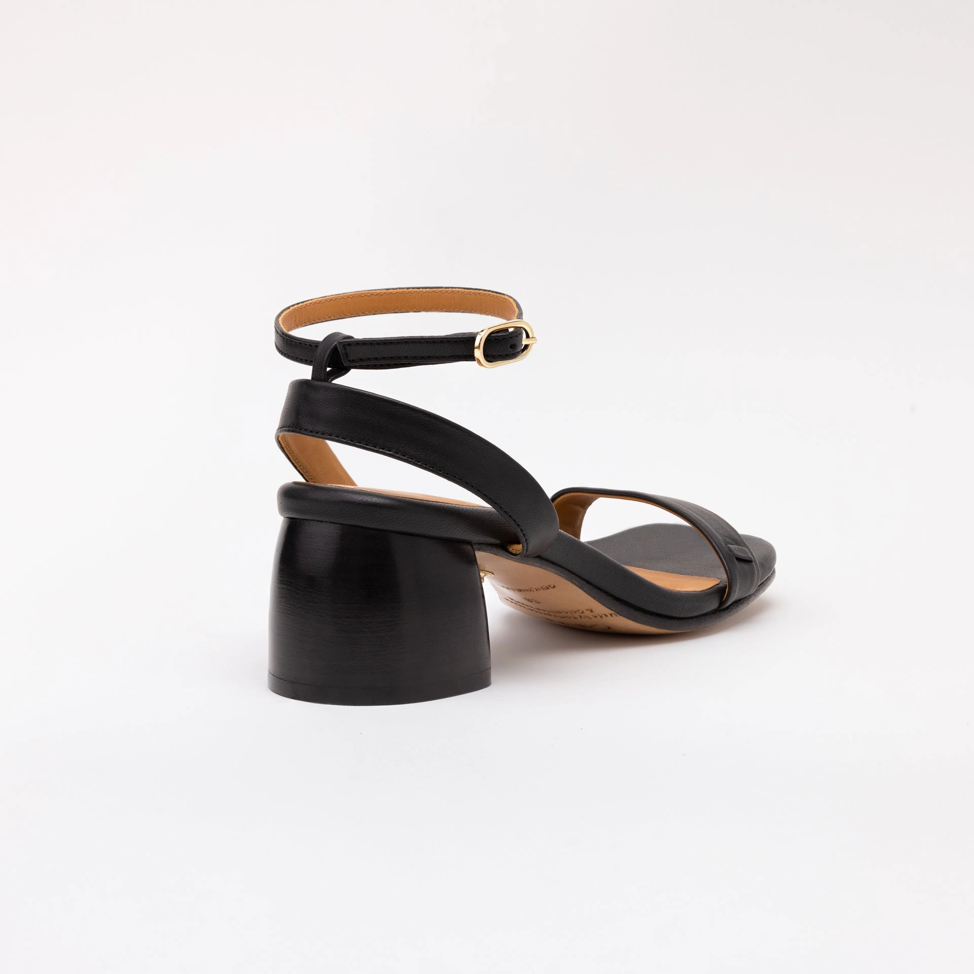 Black Heeled Swap Sandal Japanese Wood Sandals