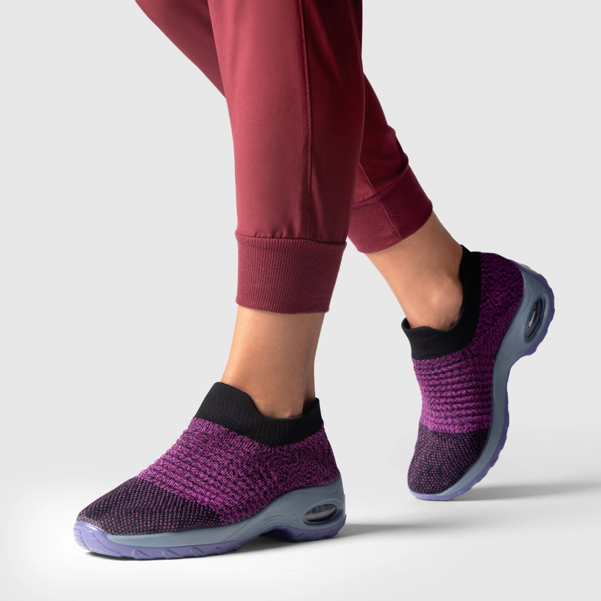 Breathable No-Tie Stretch Shoes - Purple Barefoot Sneakers