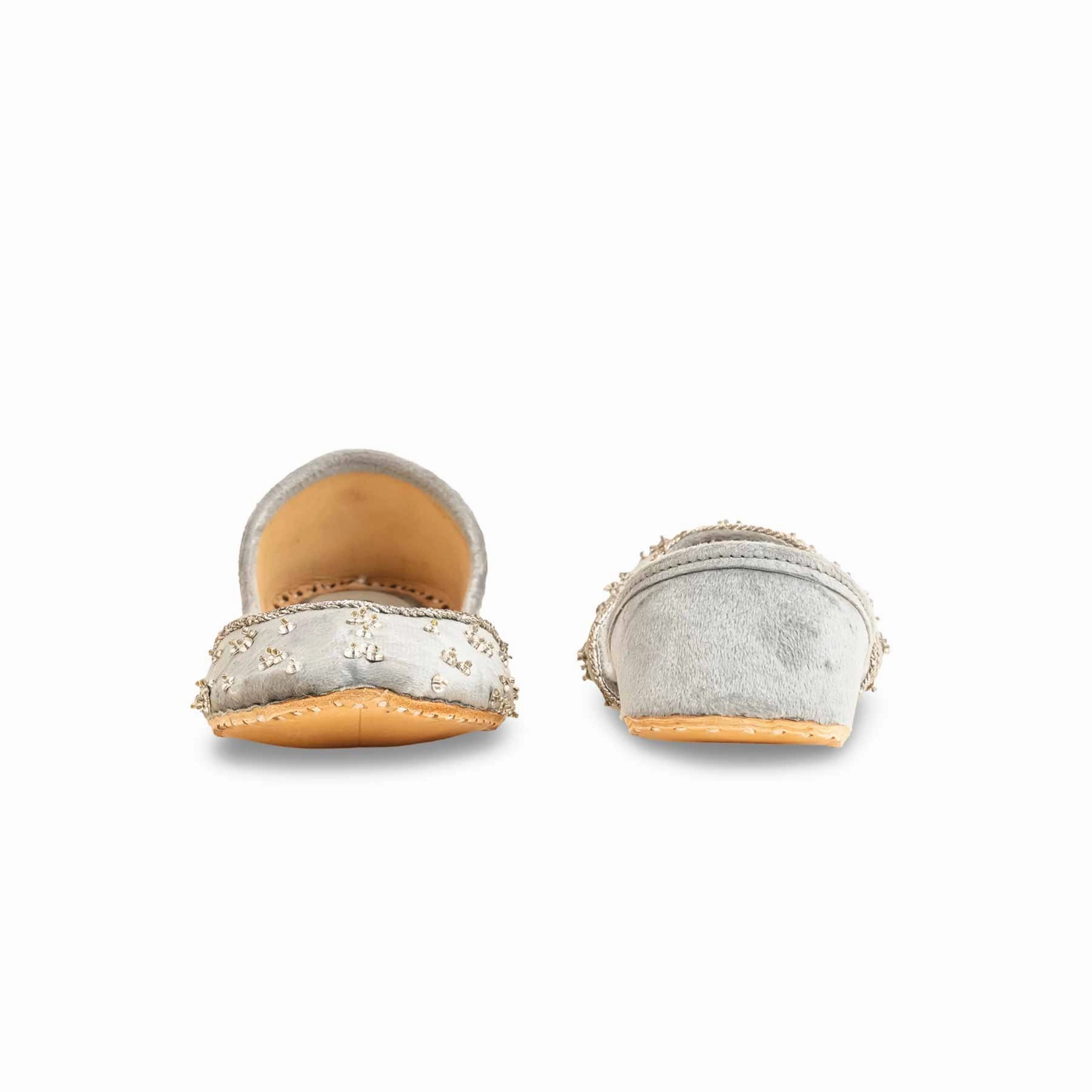 Paris Flats Shoes Grey Fancy Khusa EC8532