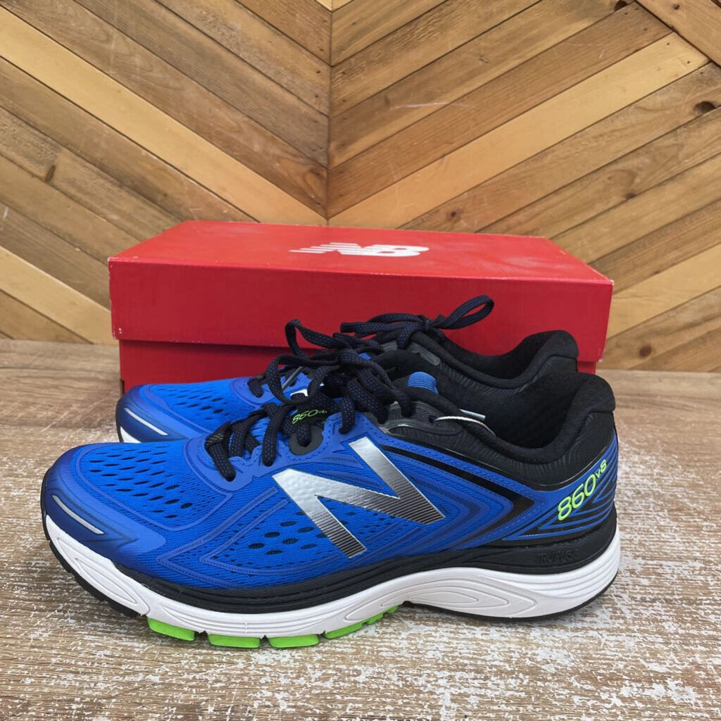 Great Cheap Running Shoes New Balance - Men's 860v8 Running Shoes - MSRP $160: Black/Blue/Green-men-M9