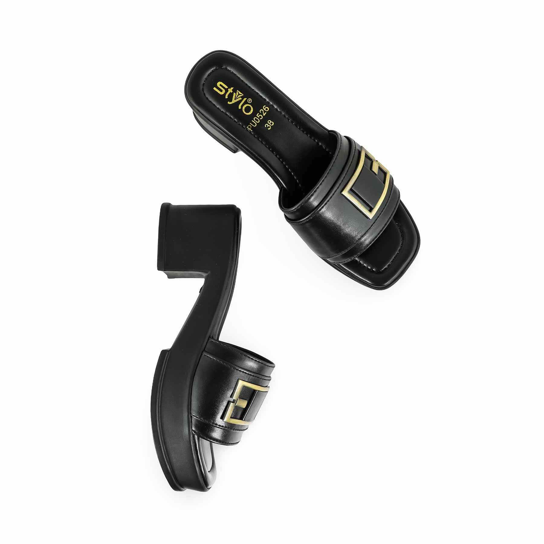 Black Formal Slipper PU0526 Kaws Slippers