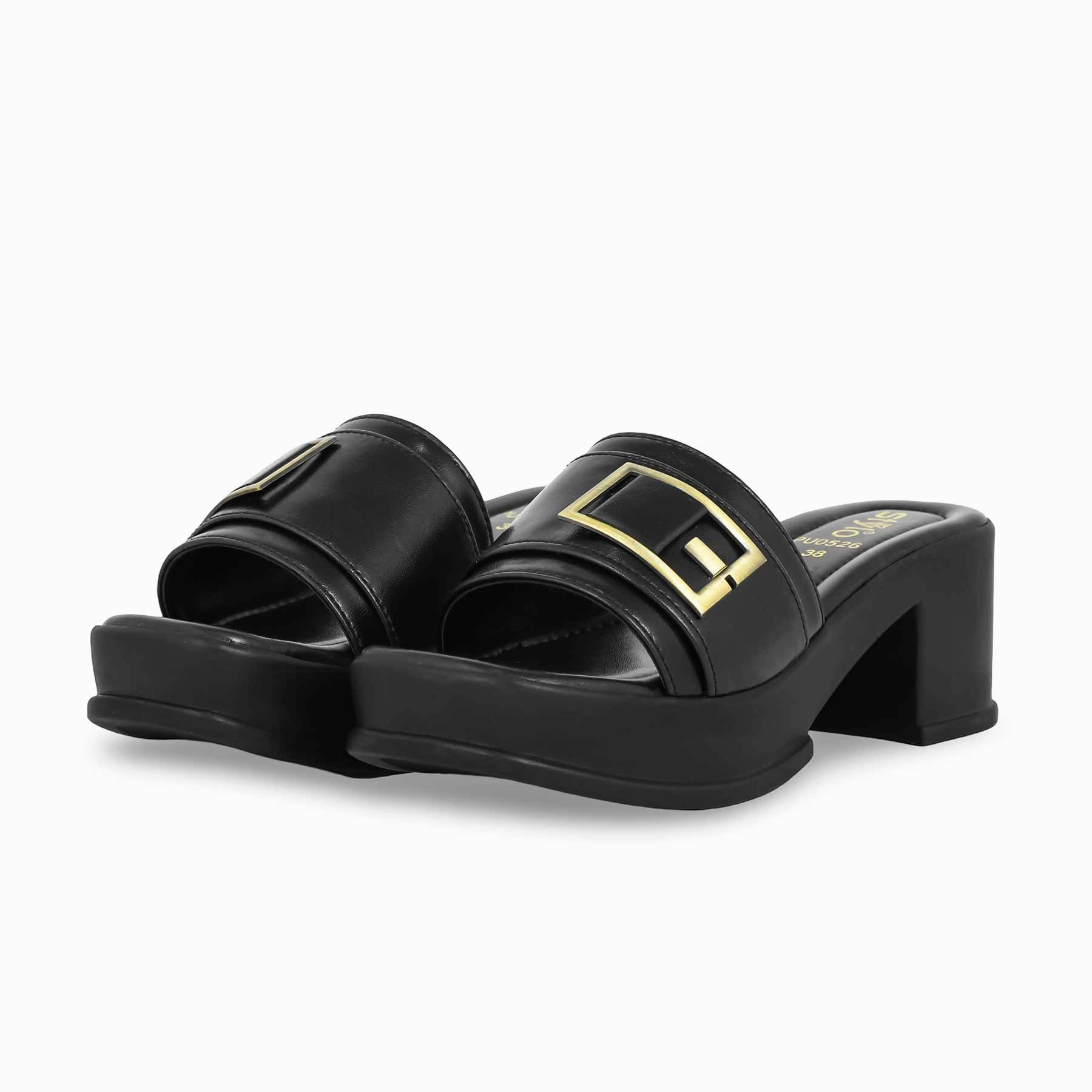 Black Formal Slipper PU0526 Ballet Slippers Gel Polish