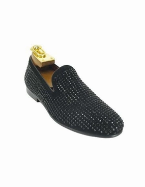 Rialto Shoes Flats Tuxedo Shoes - Formal Wedding Shoes - Dress Prom Shoes Black