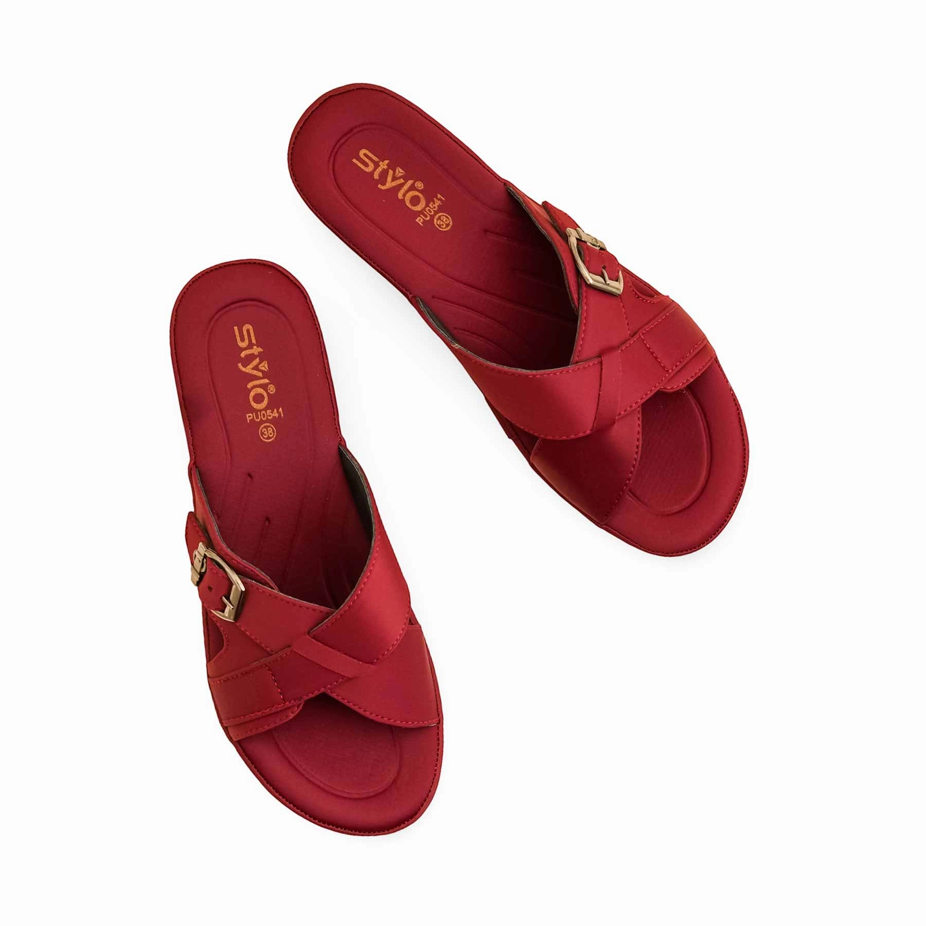 Maroon Formal Slipper PU0541 Toe Slides