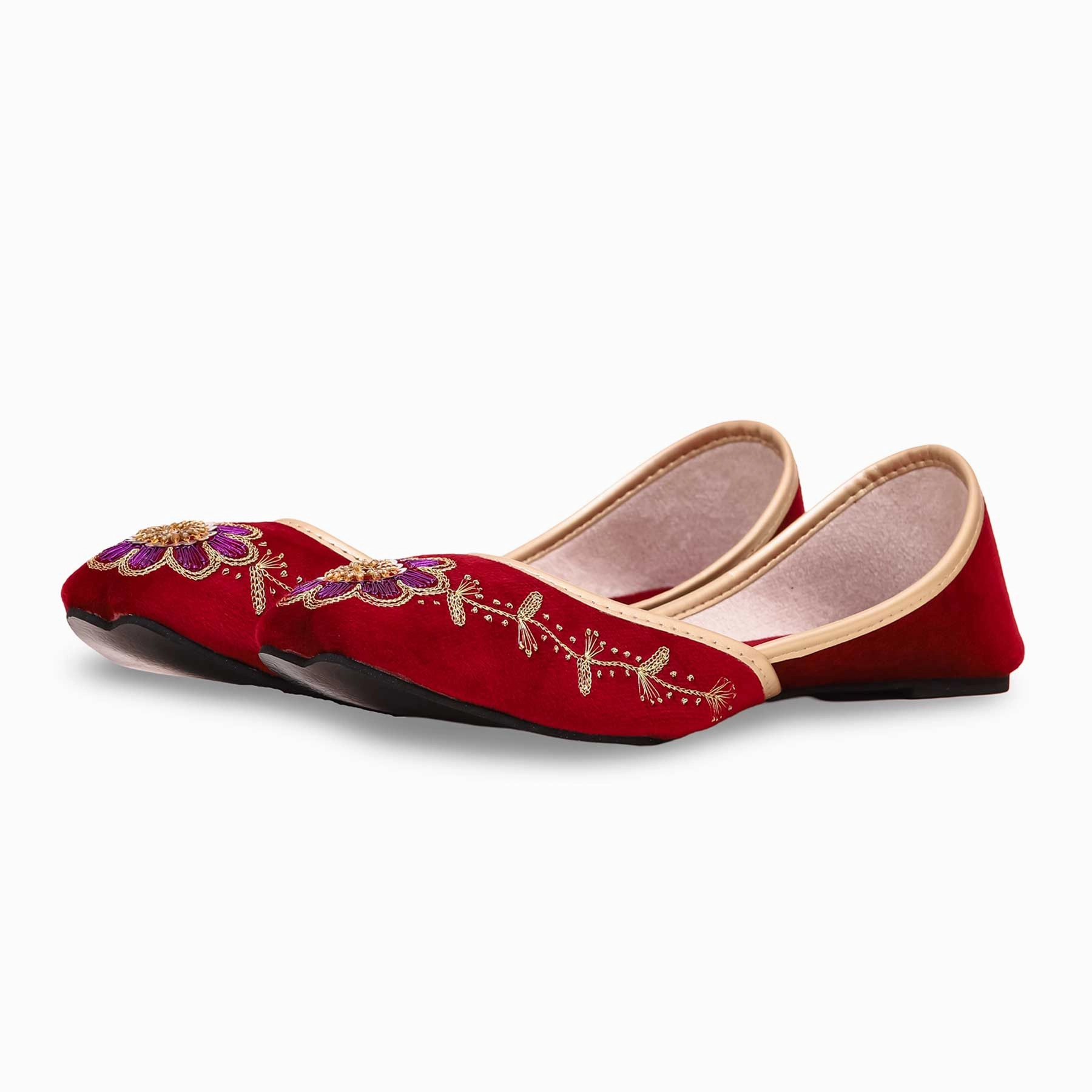 Maroon Khusa EC8446 Convertible Shoes Heels To Flats
