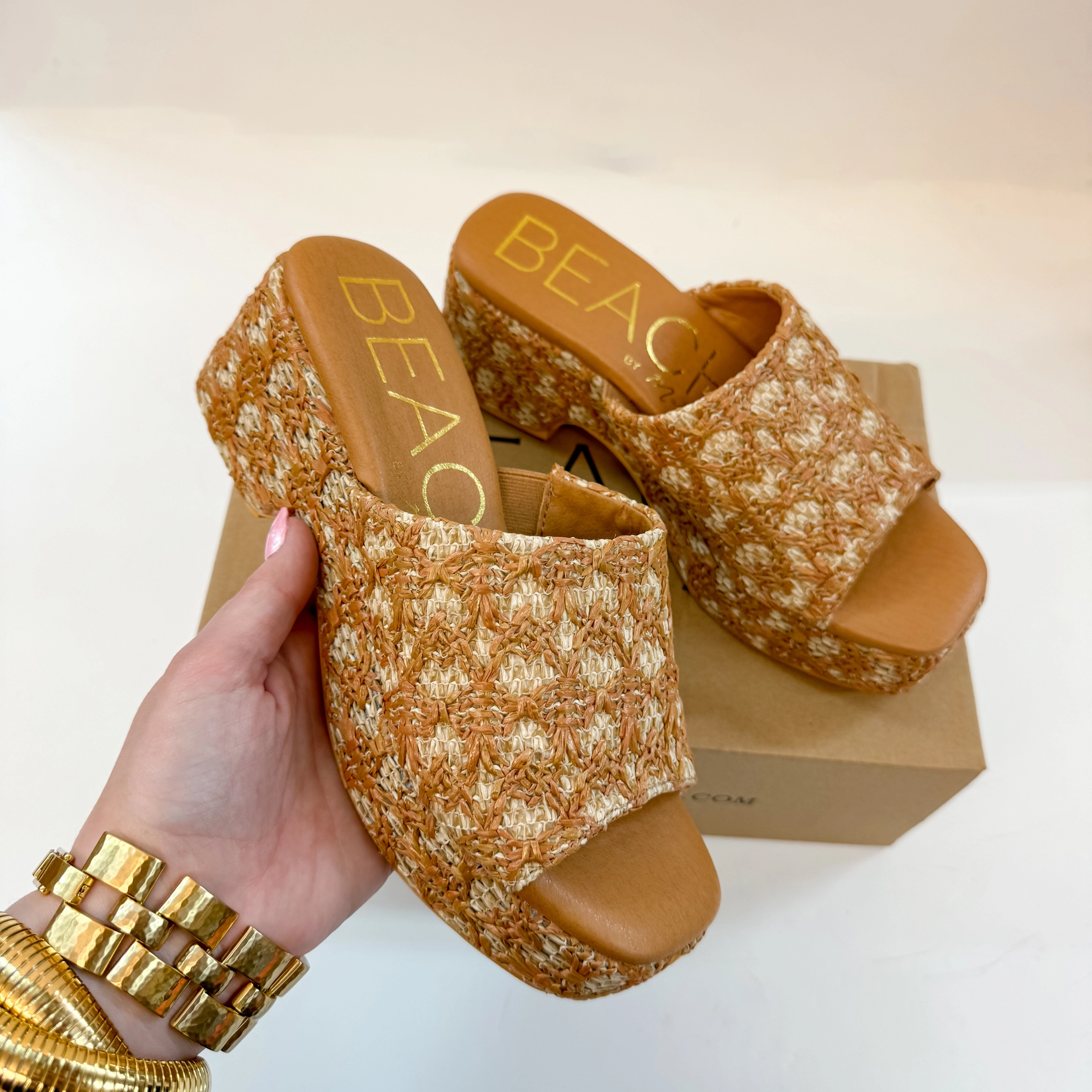 Flip Flops Retailers Matisse | Cruz Multi-Color Platform Sandal in Tan