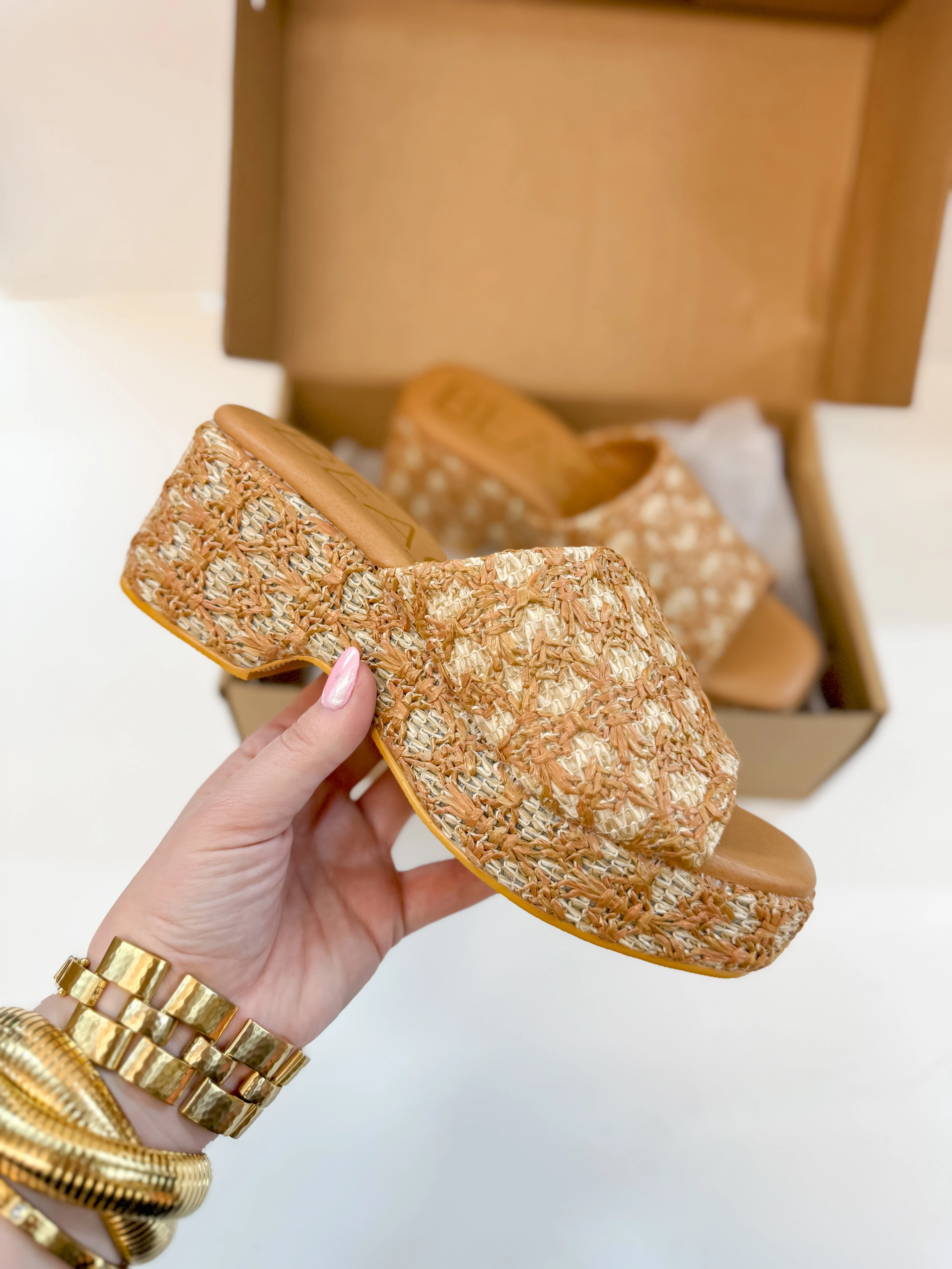 Matisse | Cruz Multi-Color Platform Sandal in Tan Hot Wheels Flip Flops