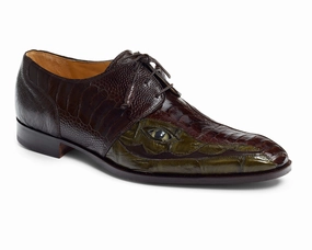 Mauri 4787 'EYE' Colosseo Ostrich & Crocodile Dress Shoes Slip On Loafers
