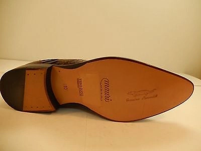 Mauri Chocolate Crocodile/Ostrich Leg Dress Loafers 42861 Tux Loafers