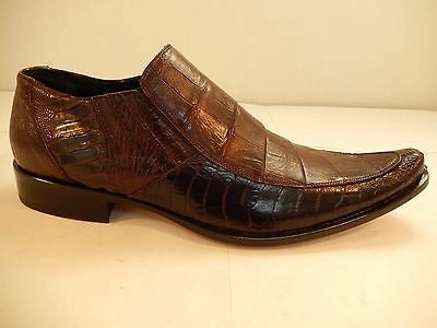 Dillards Loafers Mauri Chocolate Crocodile/Ostrich Leg Dress Loafers 42861