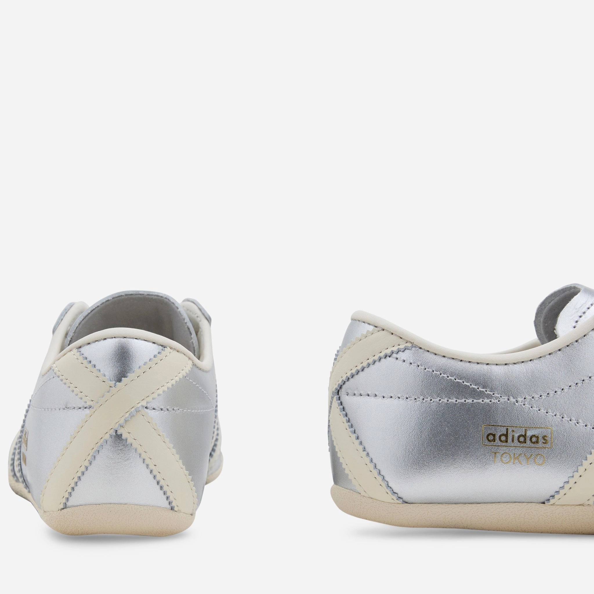 Women's Tokyo Silver Metallic | Cream White | Gold Metallic Adidas Shoes Like Socks