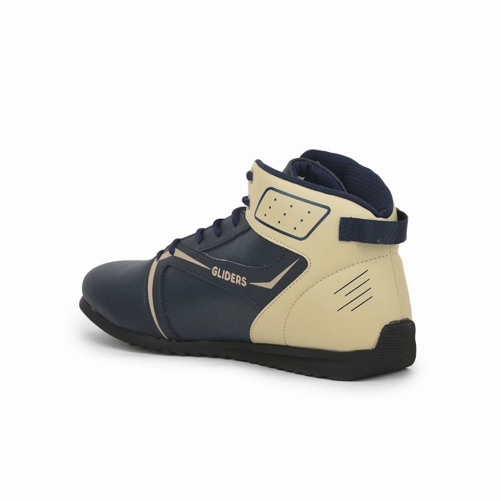 Best Casual Clipless Shoes Gliders Casual Navy Blue Lacing Sneakers For Men RIDER-E By Liberty