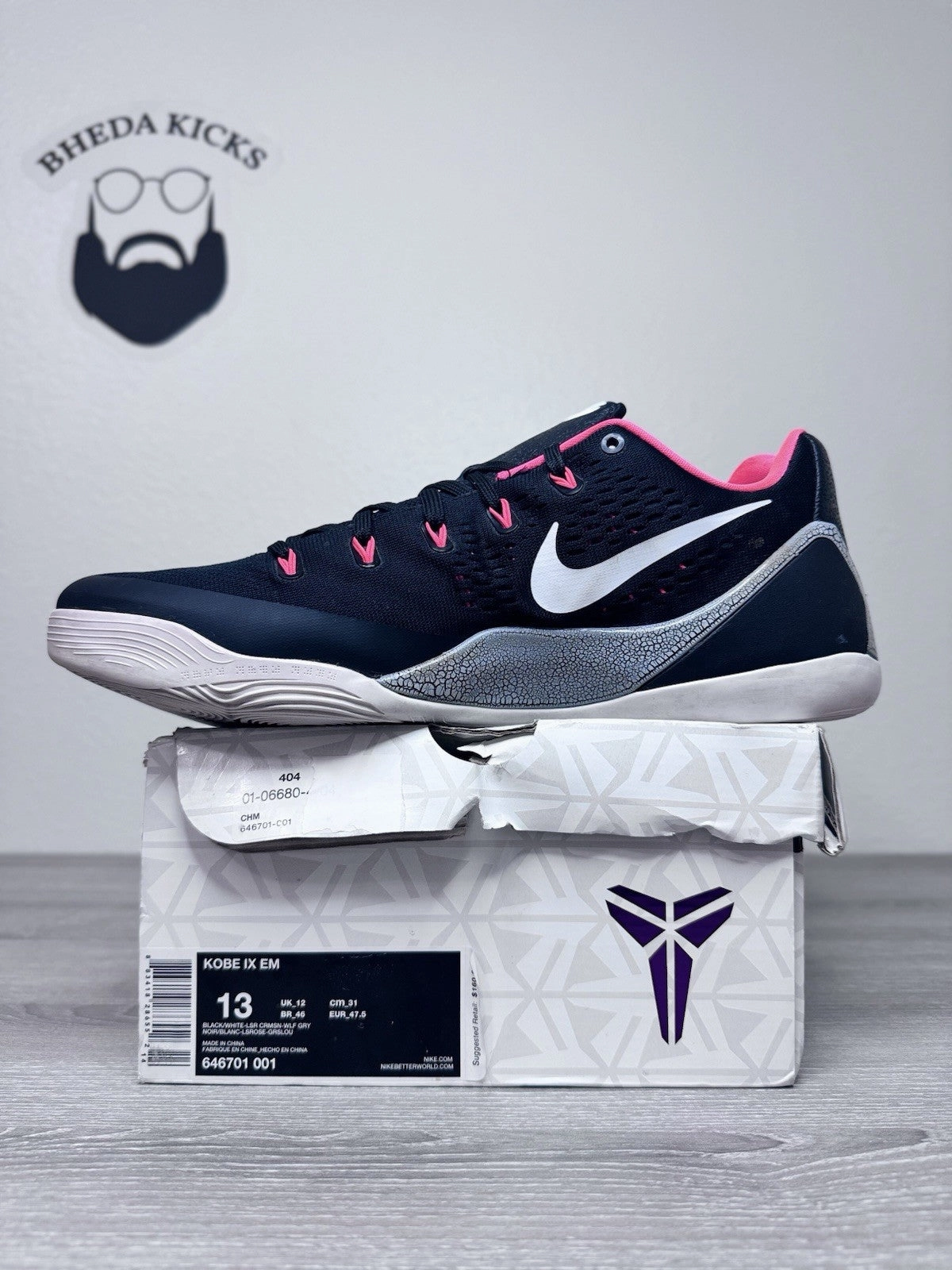 Asics Evoride Running Shoes Size 13 - Nike Kobe 9 EM Low Laser Crimson 646701-001 Preowned Authentic