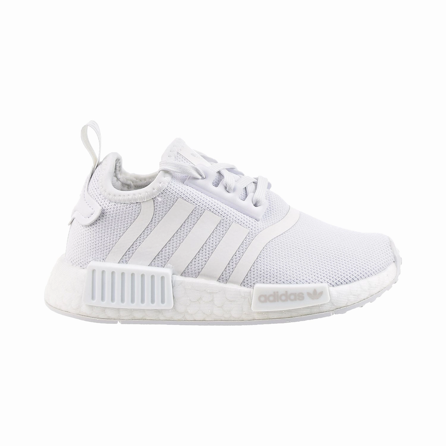 Adidas NMD_R1 C Refined Little Kids' Shoes Cloud White-Grey One Embroidered Adidas Shoes