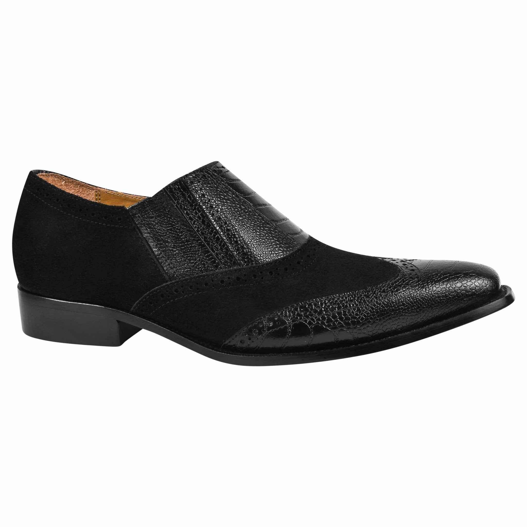 Tuxedo Loafers Megan Men?? Ostrich Leg Printed Suede Leather Loafer Shoes