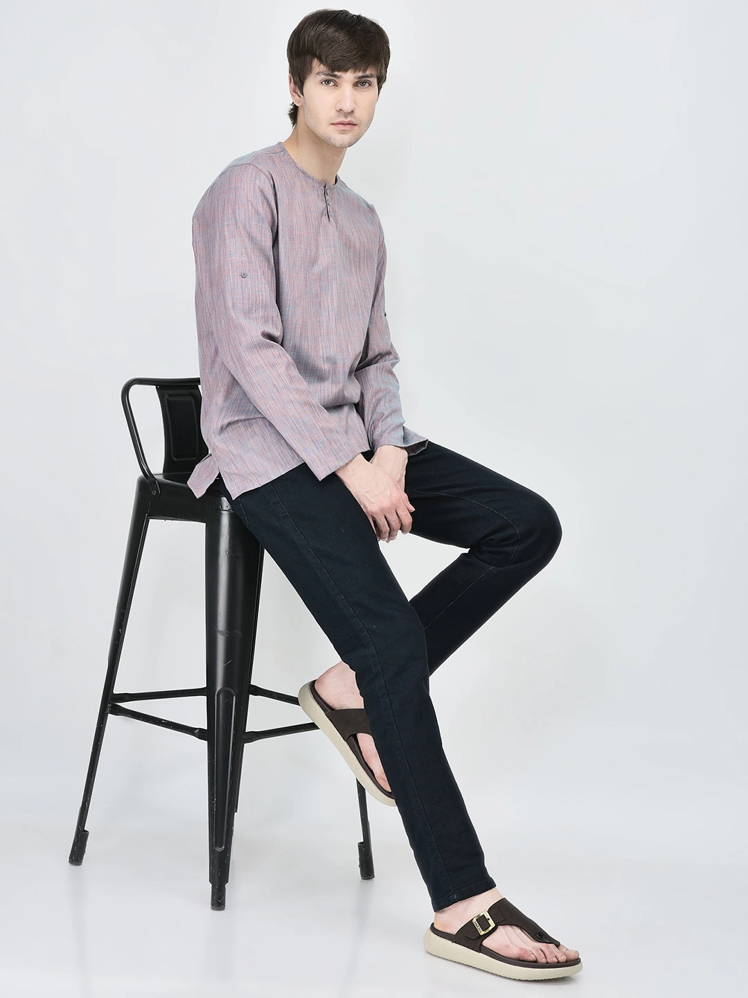 Sheepskin Slippers Ireland Men Brown Buckle Adjustable T-Strap Side Stitched Summer Waterproof Slip On Sandals|Comfort Featherlite Insole|Thong Slipper for Monsoon Rainy Season