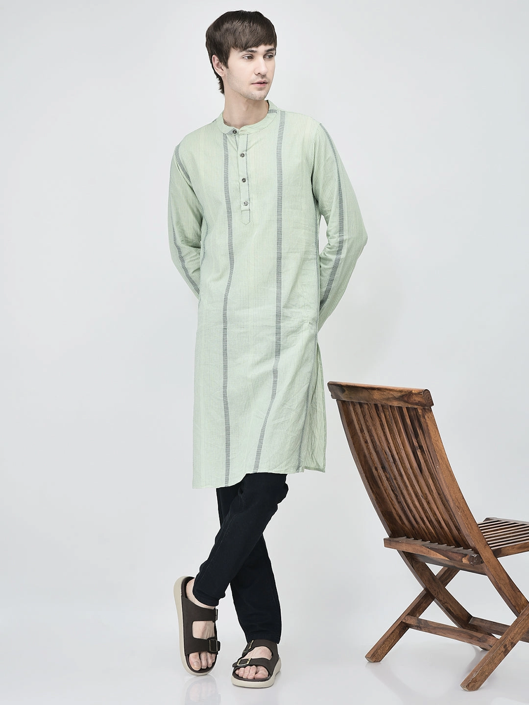 Men Brown Open Toe Buckle Strap Stitched Waterproof Sandals|Soft Cushioned Insole|Summer Slip-On Slipper|Perfect For Monsoon Rainy Season Good House Slippers