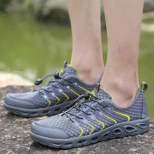Men Casual Breathable Outdoor Mesh Sneakers Loafer Casual Leather Shoes