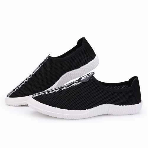 Casual Shoes Wear With Pants Men Casual Outdoor Mesh Breathable Slip on Sneakers Shoes