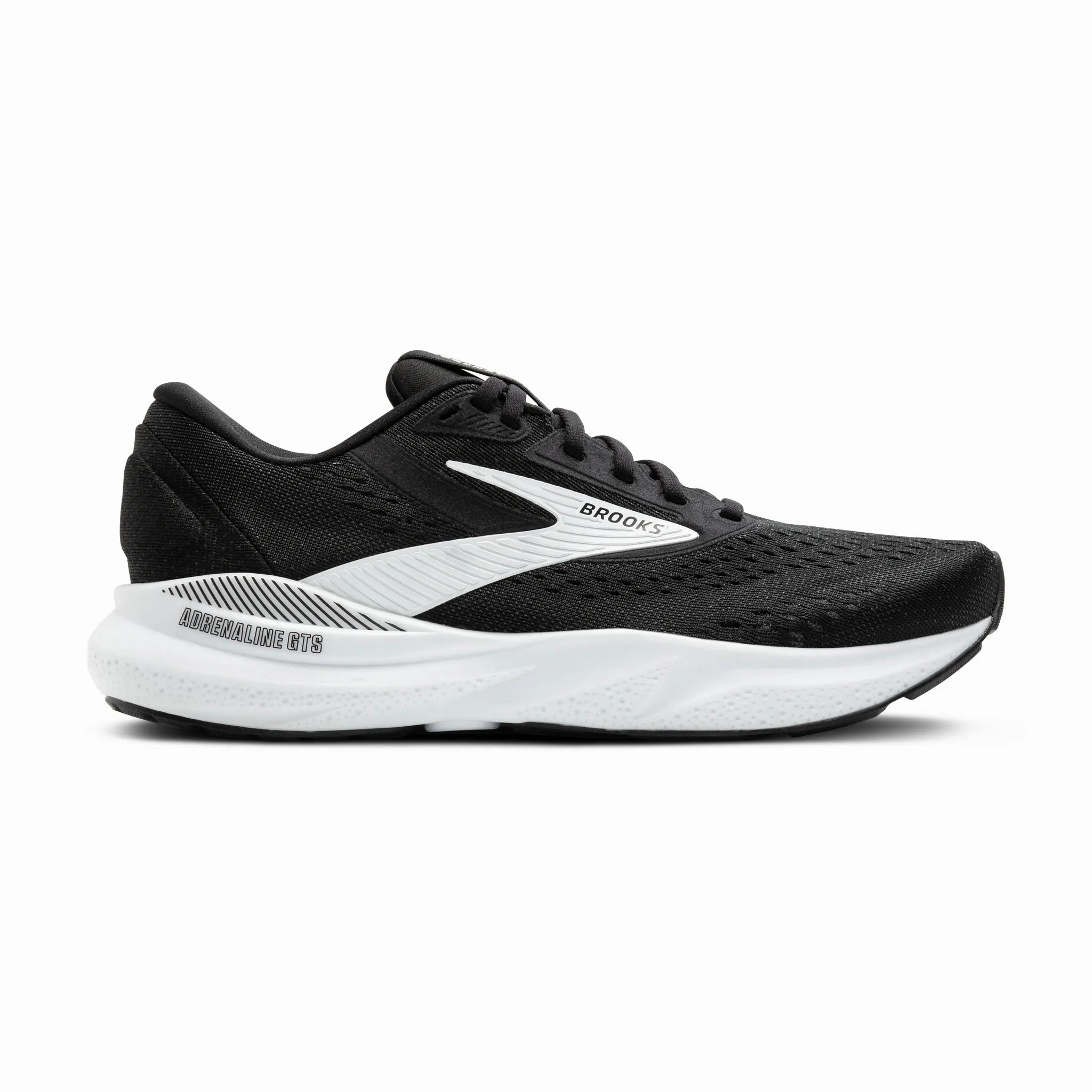 Best Stable Running Shoes Men's Brooks Running Adrenaline GTS 24 Road Running Shoe in Black/White