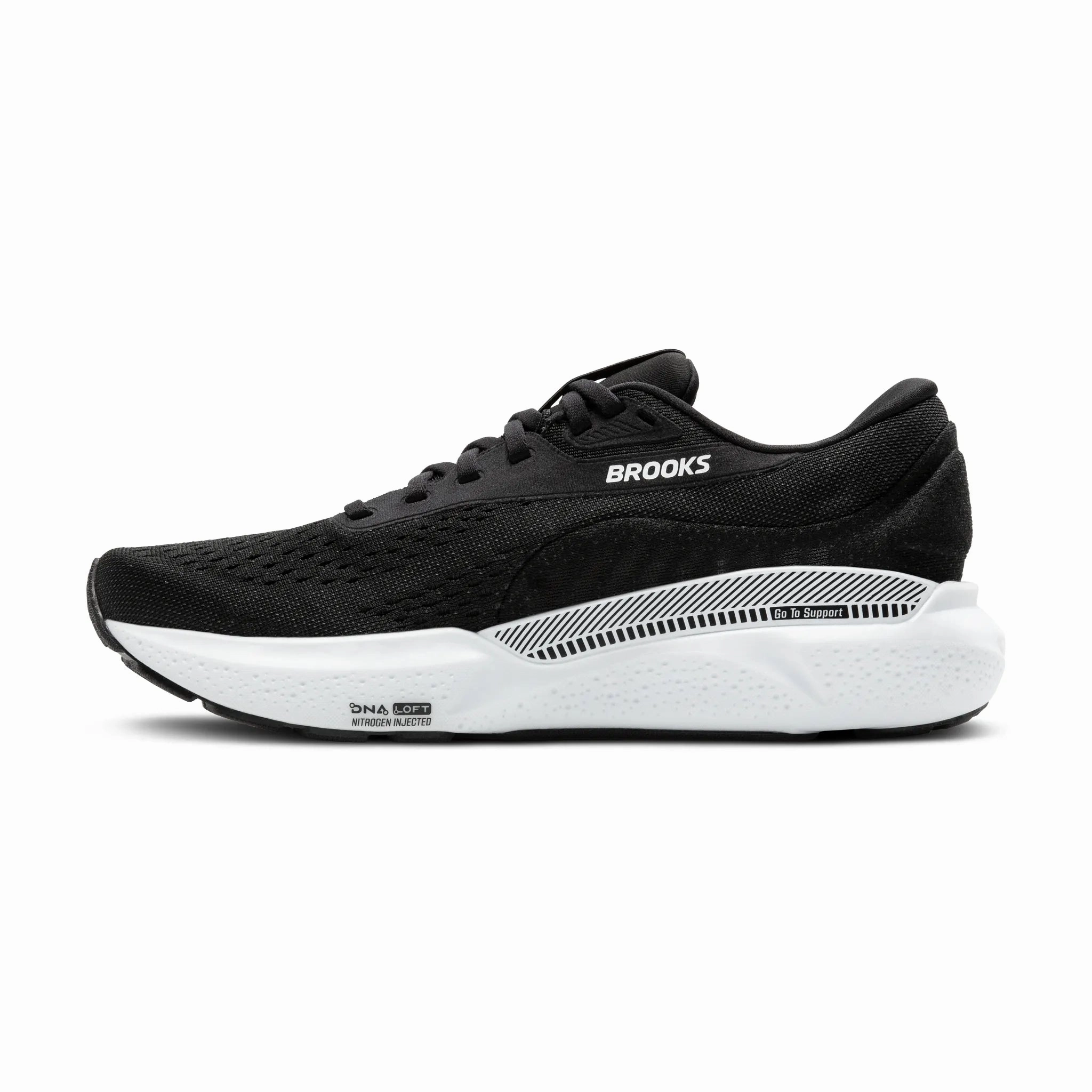 Trainers Vs Running Shoes Men's Brooks Running Adrenaline GTS 24 Road Running Shoe in Black/White
