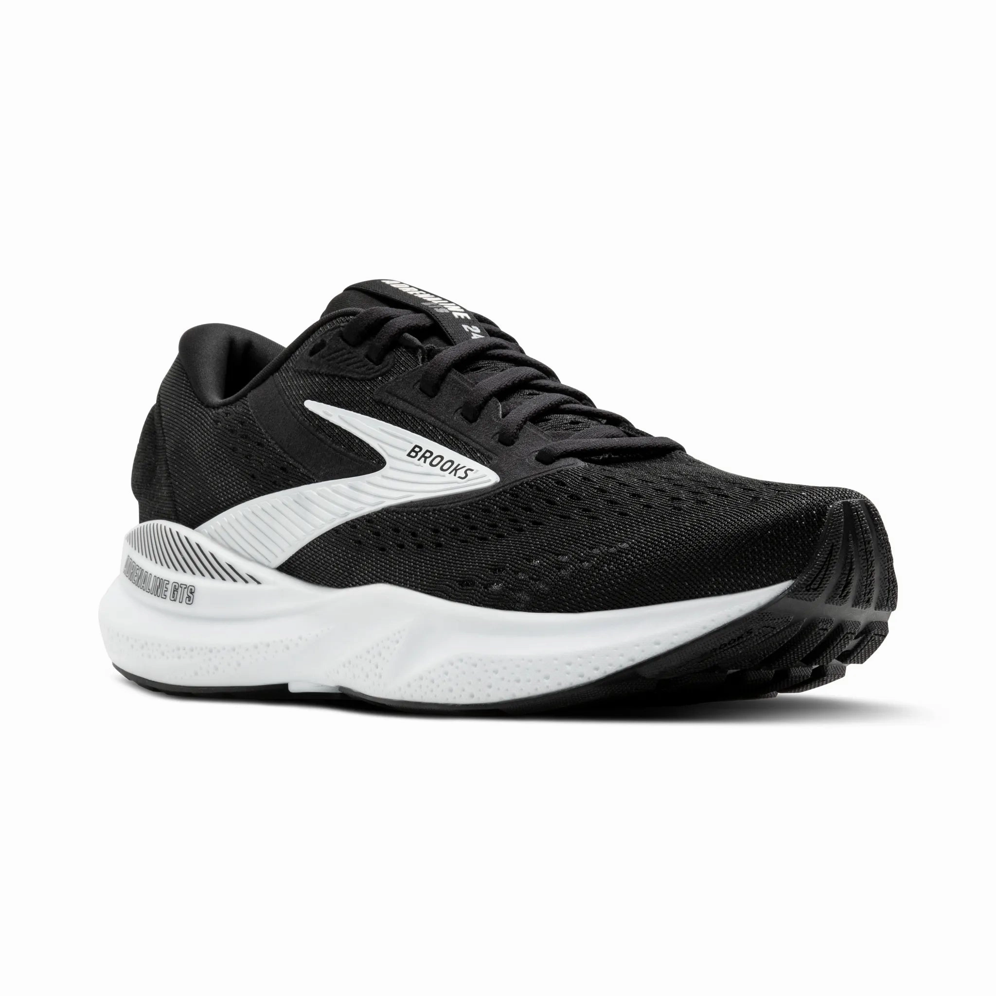 Reviews For Running Shoes Men's Brooks Running Adrenaline GTS 24 Road Running Shoe in Black/White