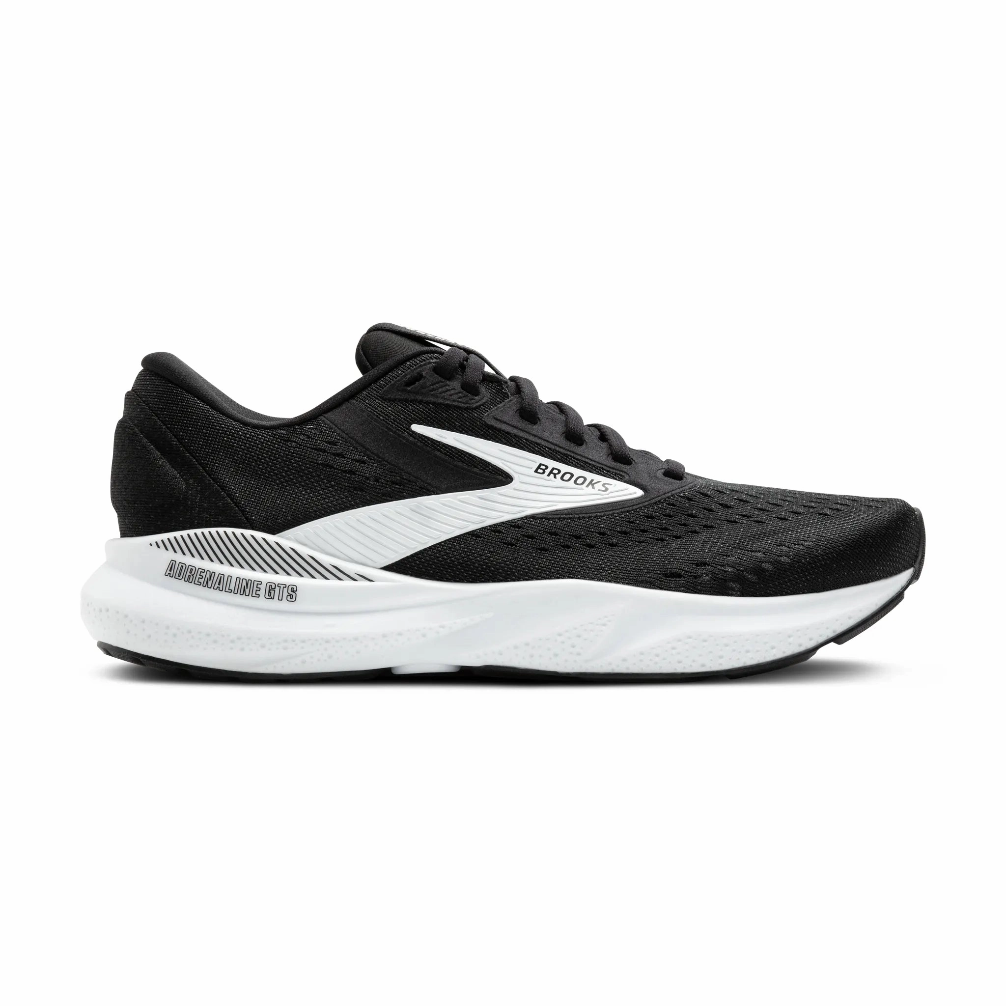 Running Shoes Guarantee Men's Brooks Running Adrenaline GTS 24 Road Running Shoe in Black/White