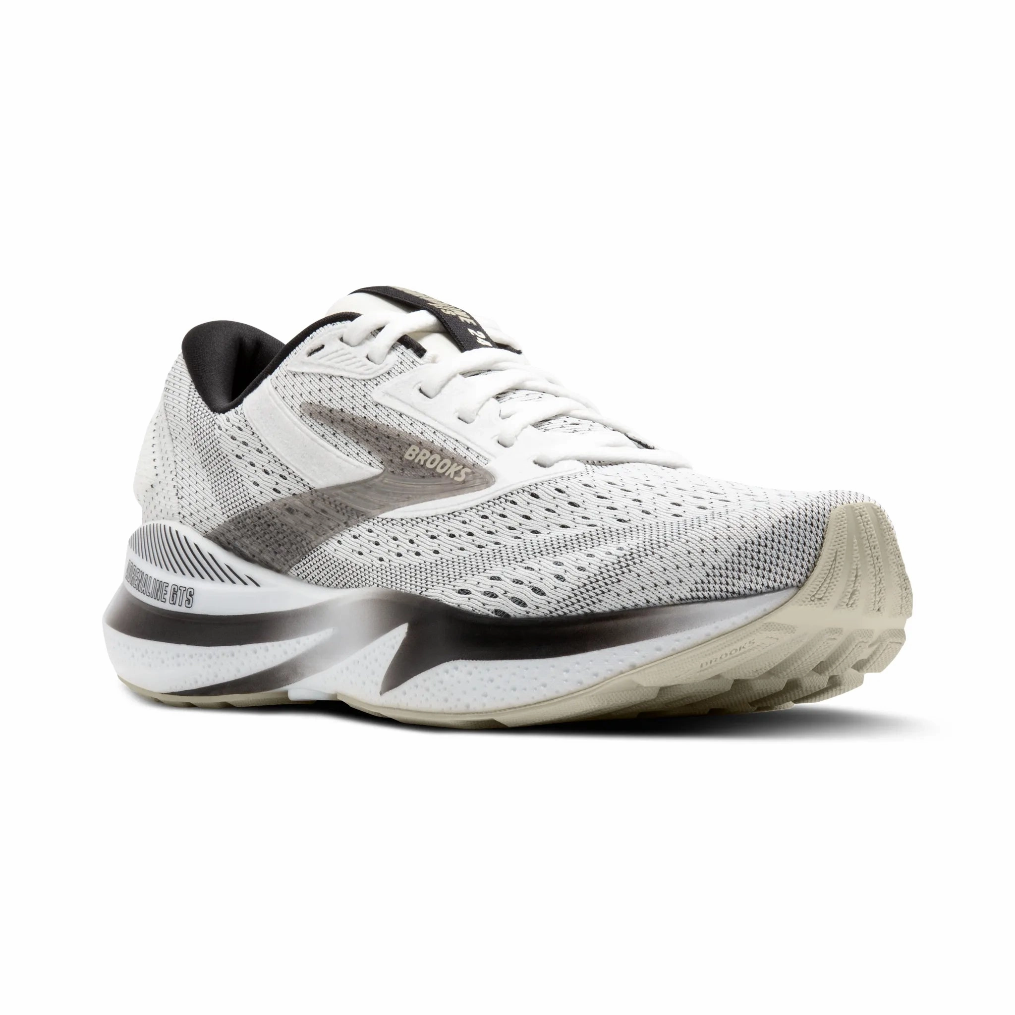 Swift Run Running Shoes Men's Brooks Running Adrenaline GTS 24 Road Running Shoe in White/Black/Pelican
