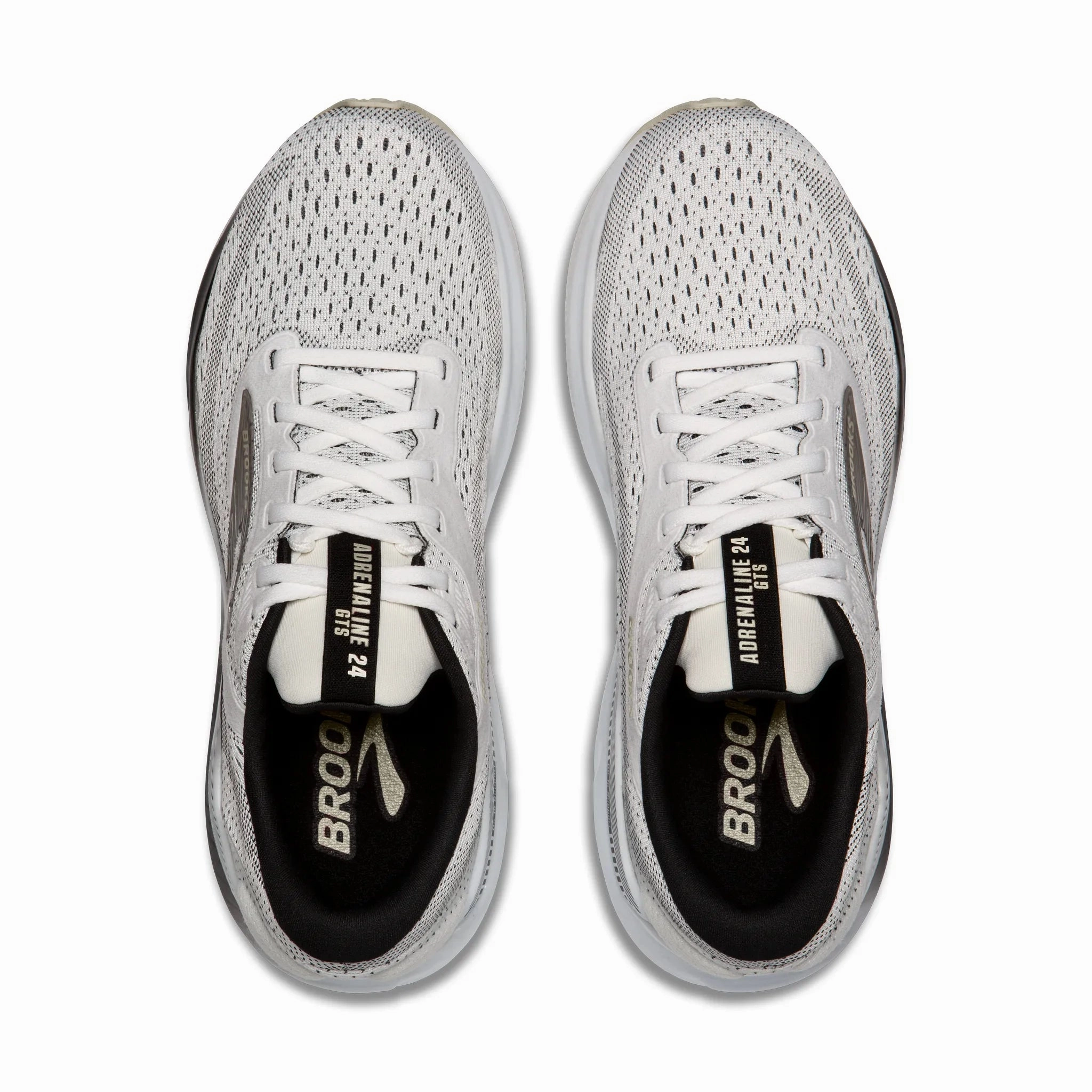 Best Shoes Running Treadmill Men's Brooks Running Adrenaline GTS 24 Road Running Shoe in White/Black/Pelican