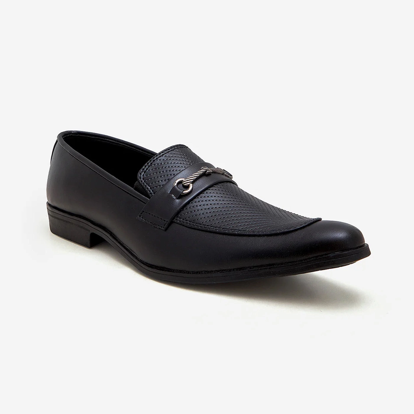 Men's Buckled Formal Shoes Loafers With Wide Leg Pants