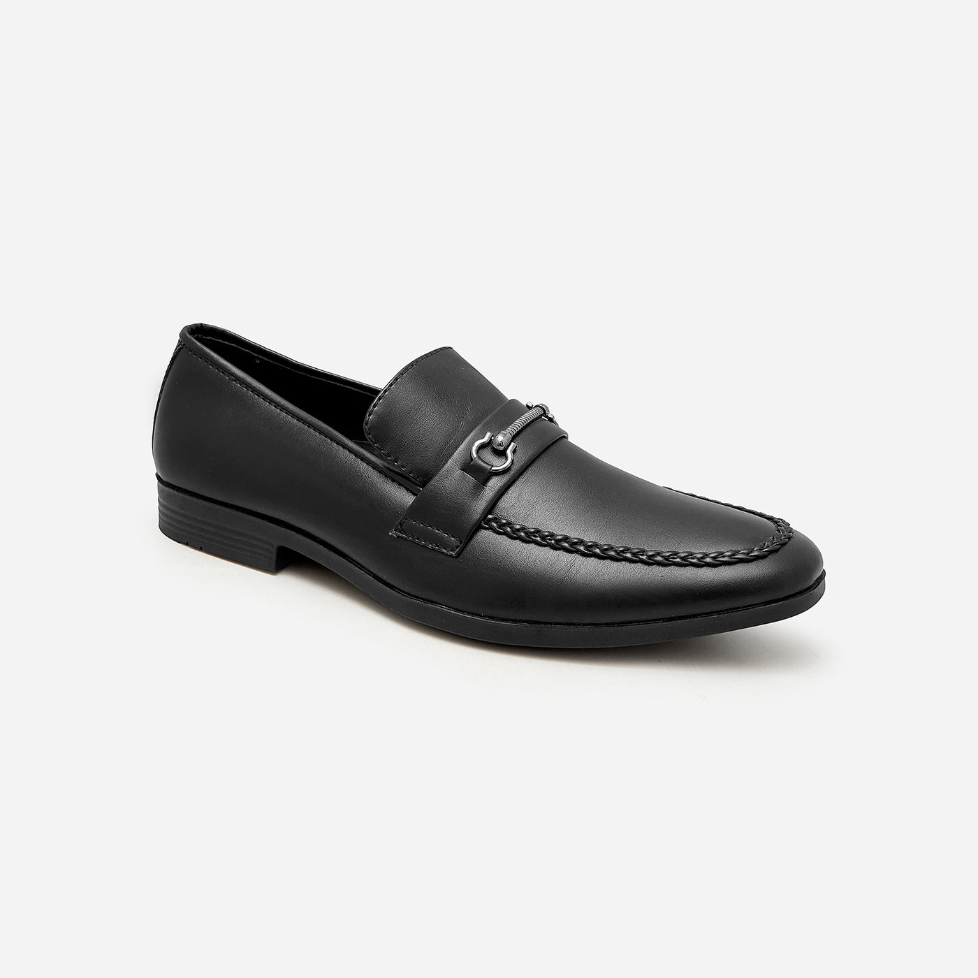 Men's Buckled Formals Heeled Leather Loafers