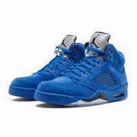 Men's Jordan 5 Retro Laney Basketball Shoes - Blue Asics Best Wrestling Shoes