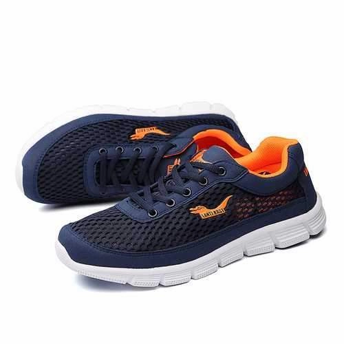 Men Sport Shoes Outdoor Mesh Breathable Comfortable Casual Lace-Up Athletic Shoes Best Shoes For Casual Wear