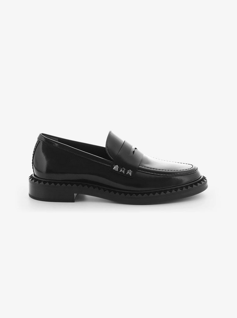 Milo black Leather Penny Loafers
