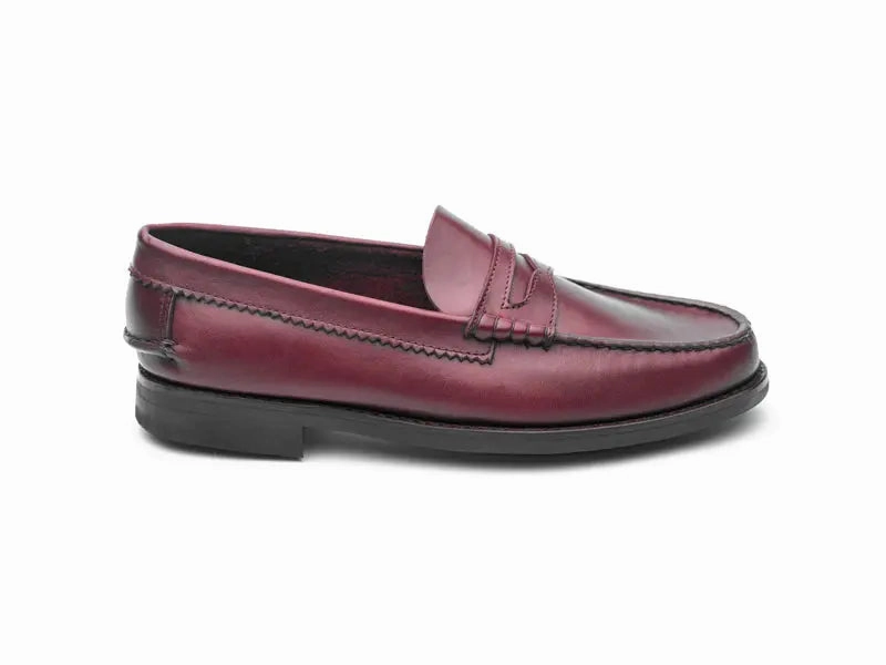 Moccasin Double Rubber Sole 4779 Burgundy Campo Loafers