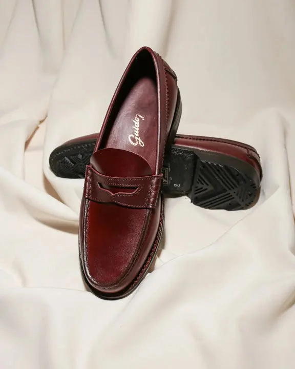 Moccasin Double Rubber Sole 4779 Burgundy Little Loafers Clay