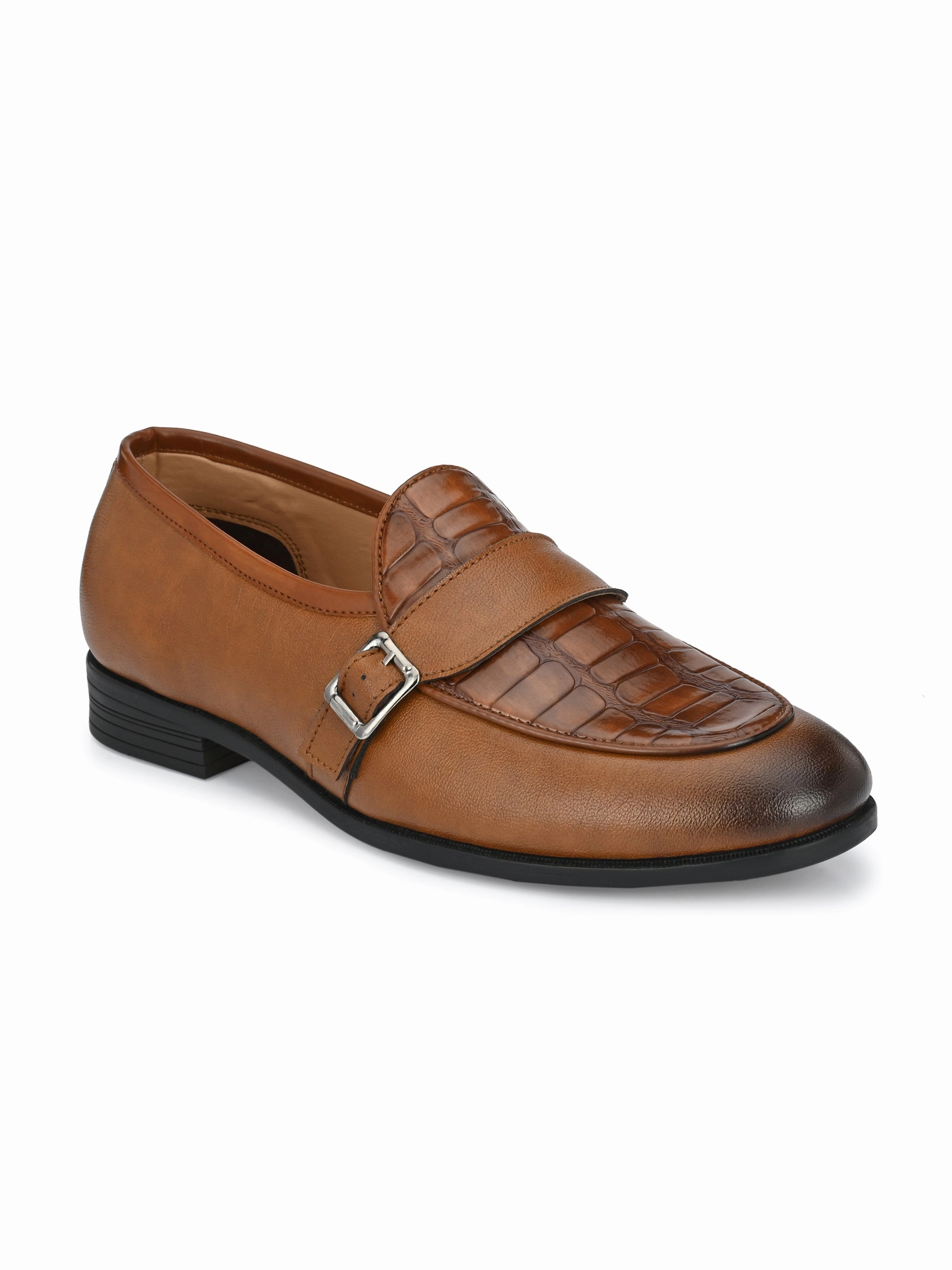 Wide Width Loafers Raffle Tan Monk Loafers