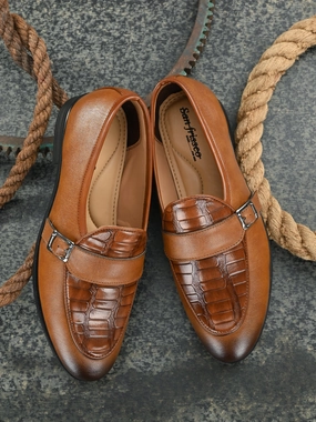 Raffle Tan Monk Loafers Loafers Steel Toe