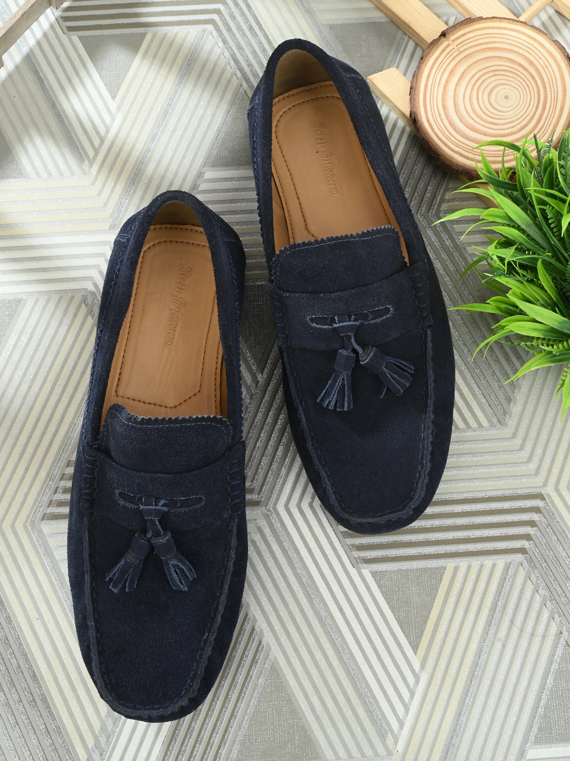 G H Bass Loafers Dash Blue Driving Loafers