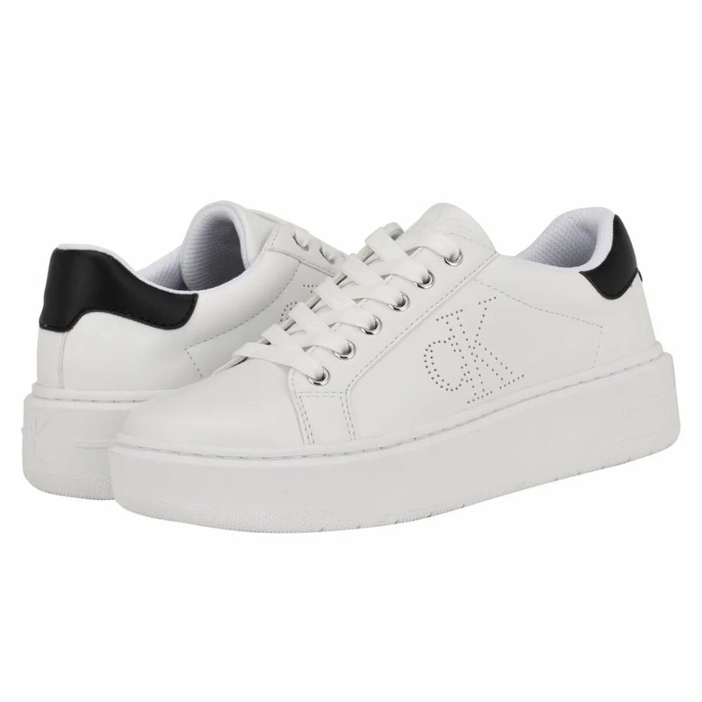 Calvin Klein Daili Sneakers Women - WHT Best Sneakers For Achilles Tendonitis