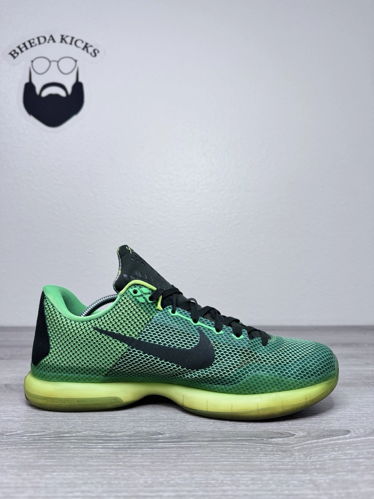Size 11.5 - Nike Kobe 10 Vino 705317-333 Green Preowned Authentic Clean Asic Tennis Shoes Review